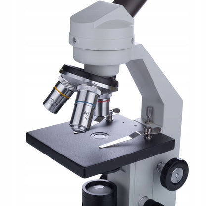 Microscoop – Biologische Microscoop – Onderzoeksmicroscoop – Educatieve Microscoop – Laboratoriummicroscoop – 45° Kantelbare Monoculaire Kop – LED-Verlichting Met 30 Kant-en-klare Preparaten