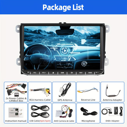 Multifunctionele 9 inch Car Stereo – Auto Radio – Multimedia Speler – Navigatiesysteem – Touchscreen Unit – Met Achteruitrijcamera & Microfoon – DAB+ Digitale Radio en Android 14.0