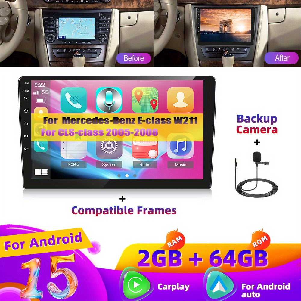 Autoradio – Indash Radio – Car Multimedia Systeem – Moderne Car Tech – Interactieve Interface – 9 Inch Touchscreen – Draadloze CarPlay & Android Auto