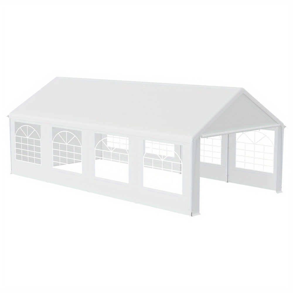 Partytent – Tuinpaviljoen – Feesttent – Tuintent – Overkapping – Waterdicht – Stevig Stalen Frame – 4x8 Meter – Duurzaam PE-materiaal