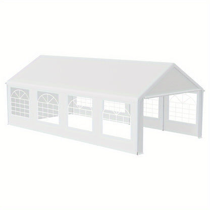 Partytent – Tuinpaviljoen – Feesttent – Tuintent – Overkapping – Waterdicht – Stevig Stalen Frame – 4x8 Meter – Duurzaam PE-materiaal