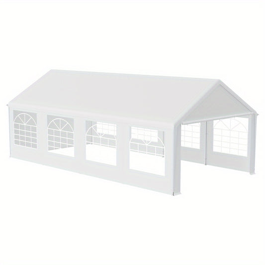 Partytent – Tuinpaviljoen – Feesttent – Tuintent – Overkapping – Waterdicht – Stevig Stalen Frame – 4x8 Meter – Duurzaam PE-materiaal