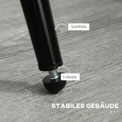 Eetkamerstoel – Stoel – Kuipstoel – Keukenstoel – Draaistoel – Crème Witte Bekleding – Zwarte Stalen Poten – Ergonomische Rugleuning – Set van 2