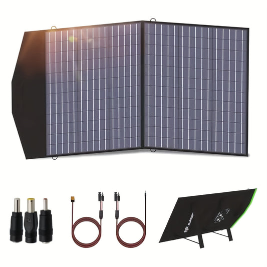 ALLPOWERS 1pc SP027 100W Foldable Solar Panel - Portable Solar Power Station Charger, 22% High-Efficiency Solar Panel Kit with / Output, Lightweight & Compact for RV, Camping, Off-Grid, Laptops, Tablets, Smartphones (Solar-)