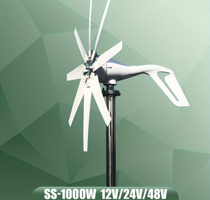 Windturbine – Windgenerator – Windmolen – Draagbare Generator – 24V 1000W – Robuust Metallic Materiaal – Krachtige Output