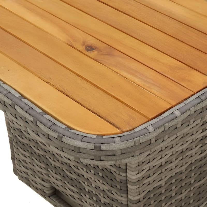 Tuintafel – Balkon Tafel – Buiten Tafel – Tuinmeubel – Buitenmeubel – Grijs – 90x55x71 cm – Eenvoudig Montage – Lichtgewicht & Draagbaar