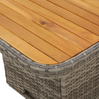 Tuintafel – Balkon Tafel – Buiten Tafel – Tuinmeubel – Buitenmeubel – Grijs – 90x55x71 cm – Eenvoudig Montage – Lichtgewicht & Draagbaar