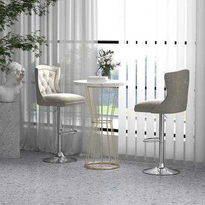 Barkrukken – Barstoelen – Keukenkrukken – Barkruk Sets – Draaibare Krukken – Dutch Velvet Bekleding – Verstelbare Zithoogte – Comfortabele Voetsteun