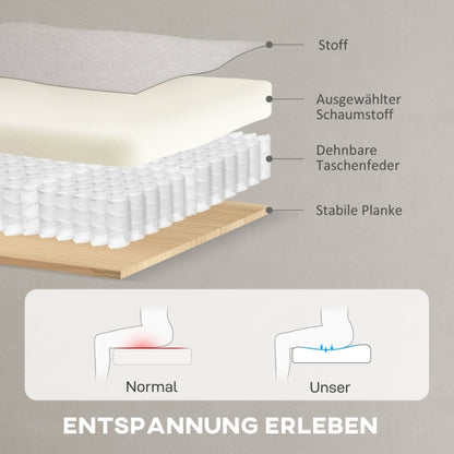 Loungestoel – Relaxstoel – Zitzak – Fauteuil – Relaxfauteuil – Crème Kunstfluweel – Verstelbare Ligstand – Memoryfunctie Met Geruisloze Bediening