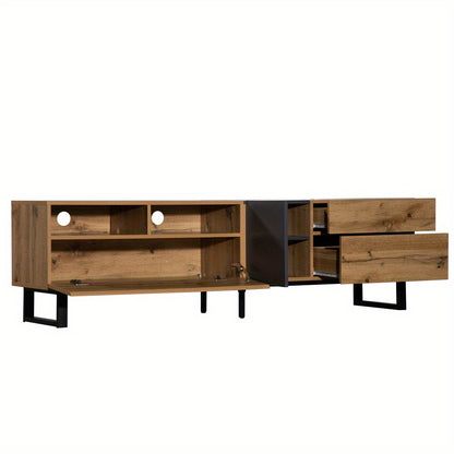 TV-meubel – Tv-kast – Mediameubel – Entertainmentmeubel – Opbergmeubel – Natuurlijk Kleur – Extra Breed 180 cm – Stevige Duurzame Constructie