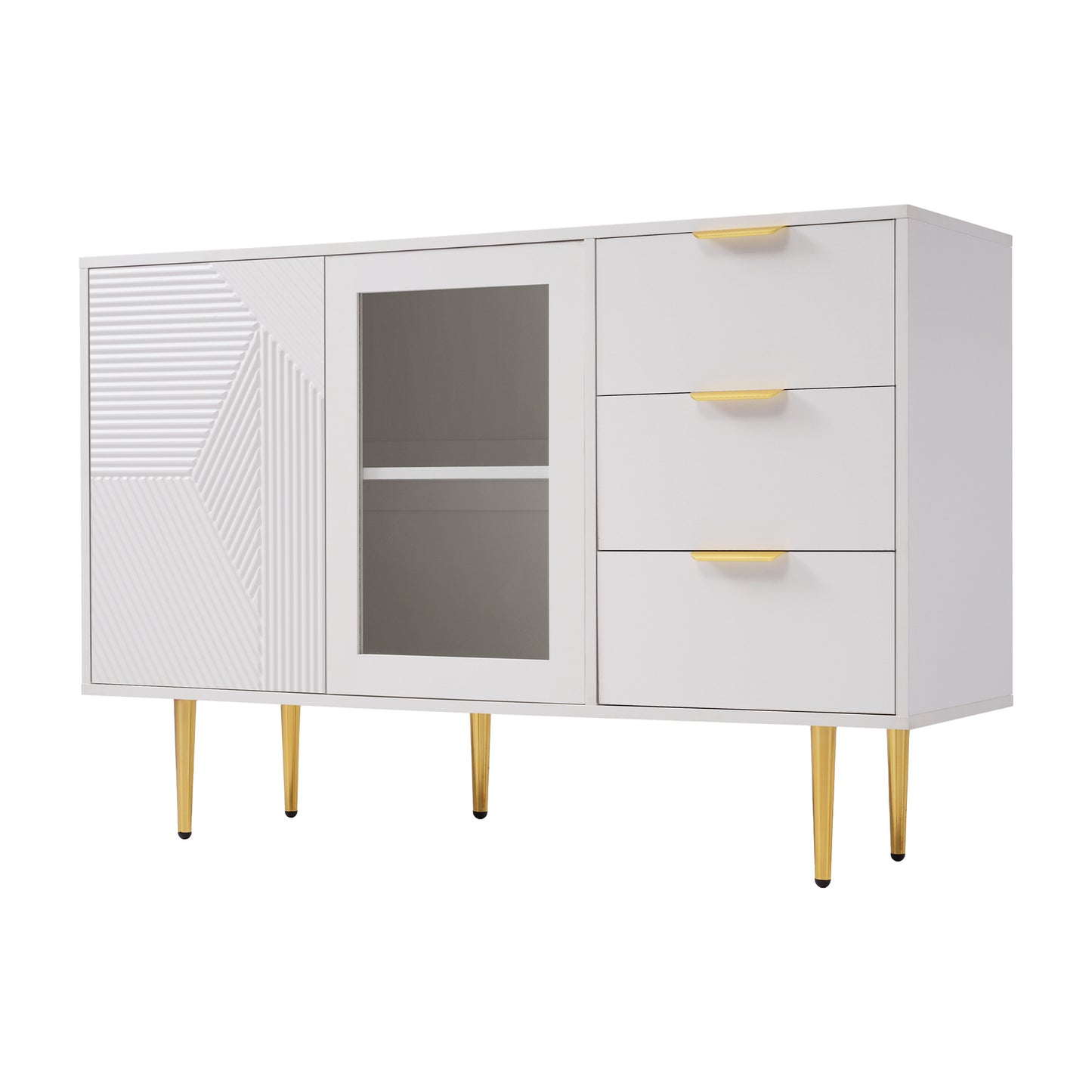 MERAX Display Cabinet with High Cabinet, Transparent Acrylic, White, Freestanding Display, Multi-Purpose Cabinet for Living Room, Office, Kitchen, Open Storage, 80x36.4x170cm