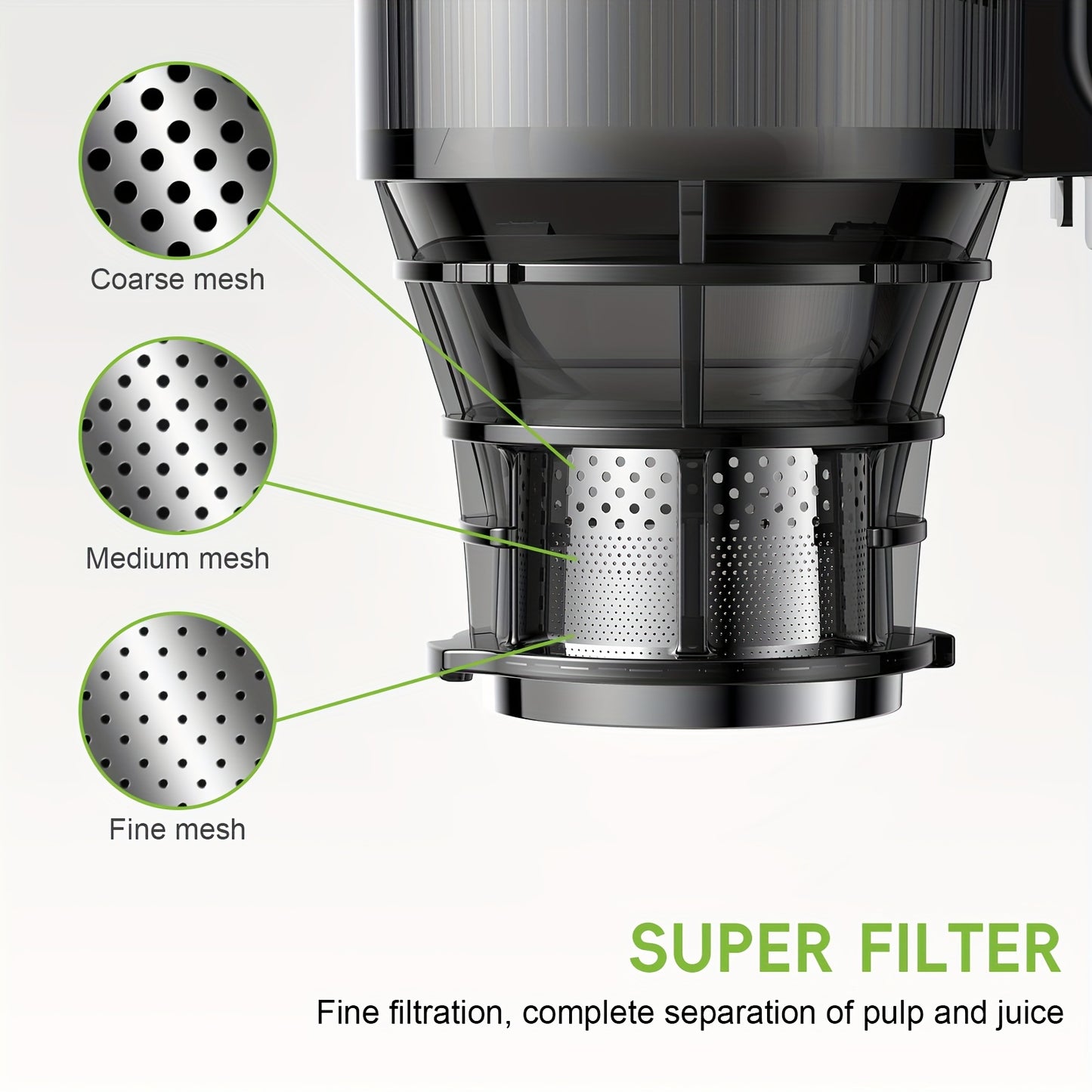 Slowjuicer – Juicer – Sapcentrifuge – Groentenpers – Fruitpers – Brede 130mm Invoer – Hoog Saprendement