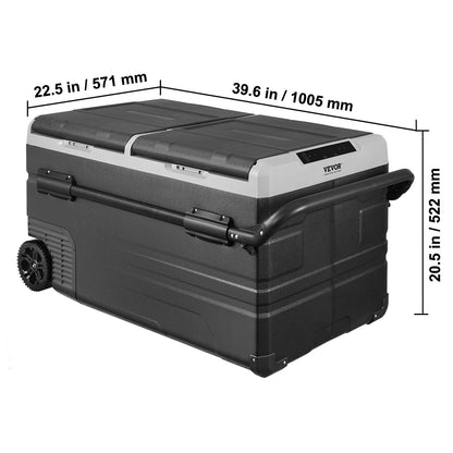 Auto Koelkast – Mobiele Koelbox – Draagbare Vriezer – Mini Koelkast – Camper Koelkast – 115 Liter Capaciteit – Compressor Koeling met Dubbele Koelzones