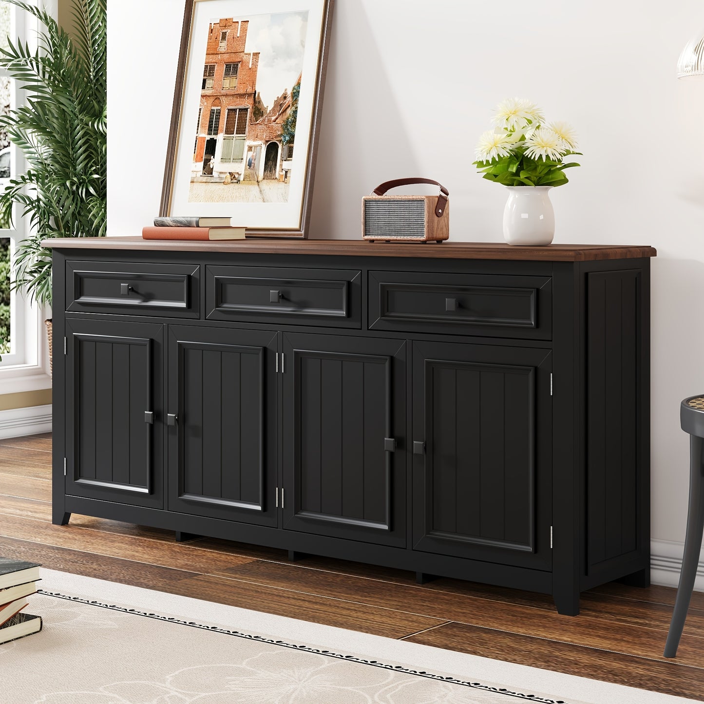 Eetkamerstoel – Stoel – Kuipstoel – Draaistoel – Designstoel – Roze – Bamboe Frame – Zachte Katoenen Bekleding