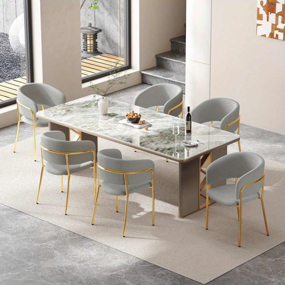 Eetkamerstoelen – Stoelen – Kuipstoelen – Keukenstoelen – Design Stoelen – Corduroy Bekleding – Verstelbare Schuine Poten – Set Van 4 – Groen