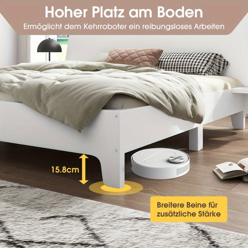 Bedframe – Tweepersoonsbed – Platformbed – Opbergbed – Modern bed – Ruimtebesparend ontwerp – 160x200 cm – Stevige Niet-Houten Constructie