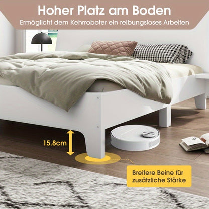 Bedframe – Tweepersoonsbed – Platformbed – Opbergbed – Modern bed – Ruimtebesparend ontwerp – 160x200 cm – Stevige Niet-Houten Constructie