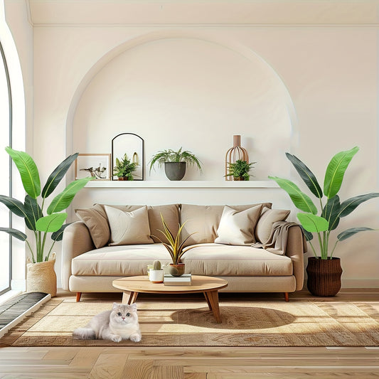 2-Pack Artificial Palm Tree Plant 121.92cm Realistic Fake Palm with 8 Trunk Options & Full Foliage - Heavy-Duty Low-Maintenance Indoor/Outdoor Fake Tree for home, Office, for housewarming Gift - Plant (No Pot Included) - Dura