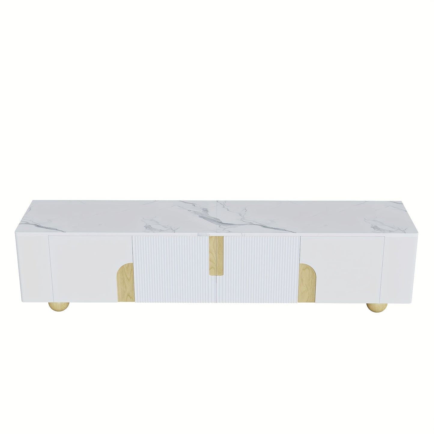 TV Meubel – TV Kast – TV Dressoir – TV Meubels – Televisiekast – Marmerlook Oppervlak – 180 cm Breed – MDF Met Houtfineer