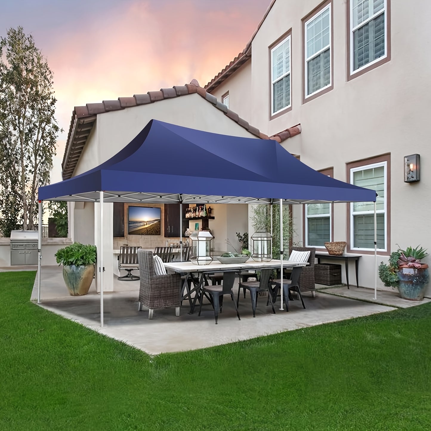 Pop-Up Tent – Tuinkamer – Partytent – Outdoor Tent – Zonwering – 3x6 Meter – 6 Afneembare Zijwanden – Aluminium Frame
