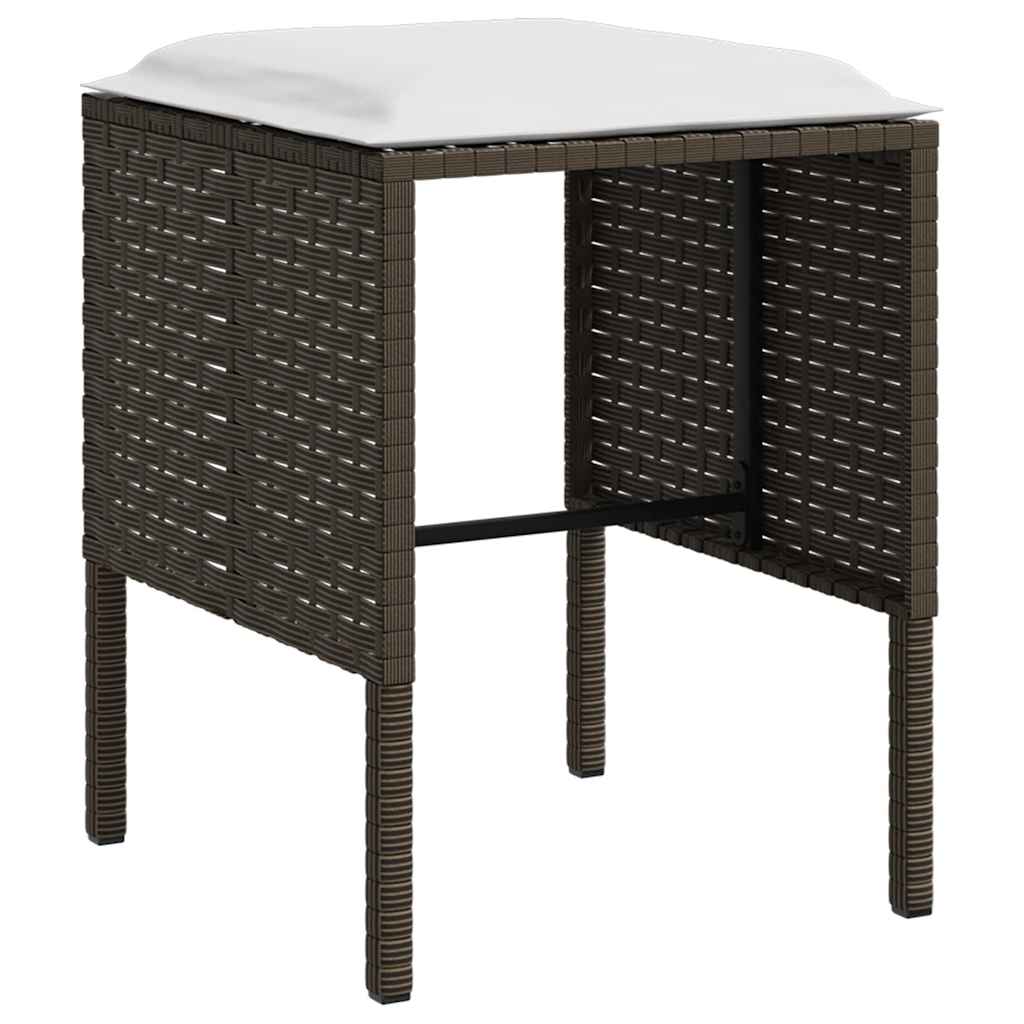 Loungeset – Tuinset – Loungebank – Zitgroep – Loungeset Poly Rattan – L-vormig – Weerbestendig Gepoedercoat Stalen Frame – Inclusief Zachte Kussens