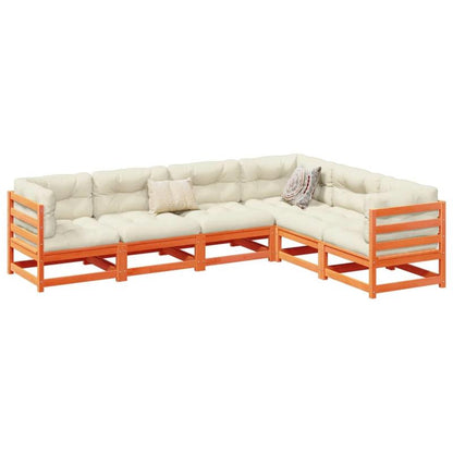 6-delige Tuinset – Lounge Set – Balkonmeubilair – Buitenbank – Tuinmeubelen – Massief Pinewood – Comfortabele Kussens