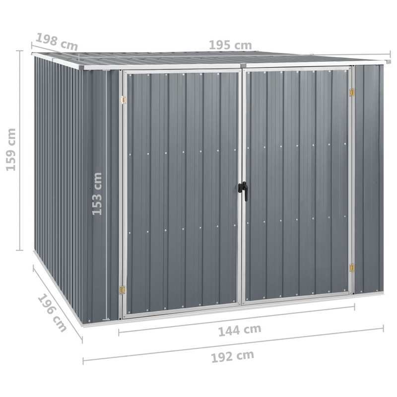 Tuinhuisje – Tuinschuur – Berging – Gereedschapsschuur – Opberghuis – Metalen Frame – 195x198x159 cm – Weerbestendig & Duurzaam