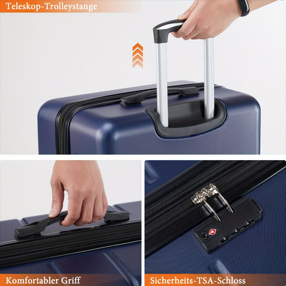 Kofferset Hard Shell – Bagage – Reiskoffer – Trolley – Koffer Met Wielen – 3-delige Set (20/24/28 Inch) – TSA-slot – 4 Draaibare Wielen