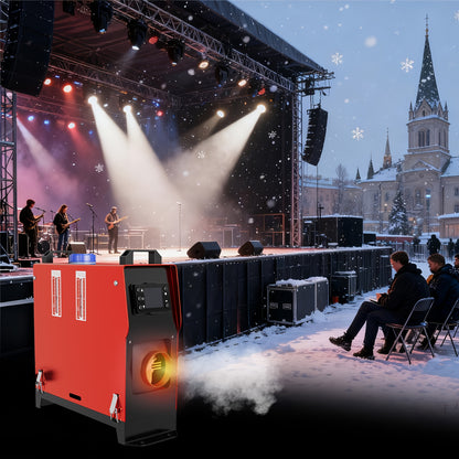 12V 8KW Dieselkachel – Dieselverwarmer – Branderkachel – Air Heater – Warmtekanon – Met LCD Display – Stil Geluidssysteem – Zwart/Rood