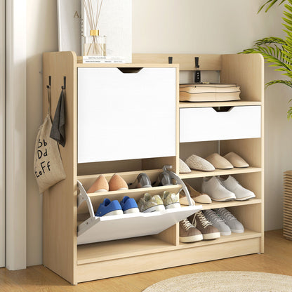 Schoenenkast – Schoenenrek – Schoenopberger – Halmeubel – Schoenenkastje – Natuurlijke Uitstraling – Kantelbare Lades