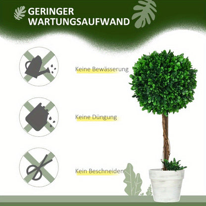 Kunstplant – Kunstboom – Namaakplant – Nepplant – Sierplant – 2 Stuks 60cm Hoog – UV Bestendig Potted Boom Voor Binnen En Buiten