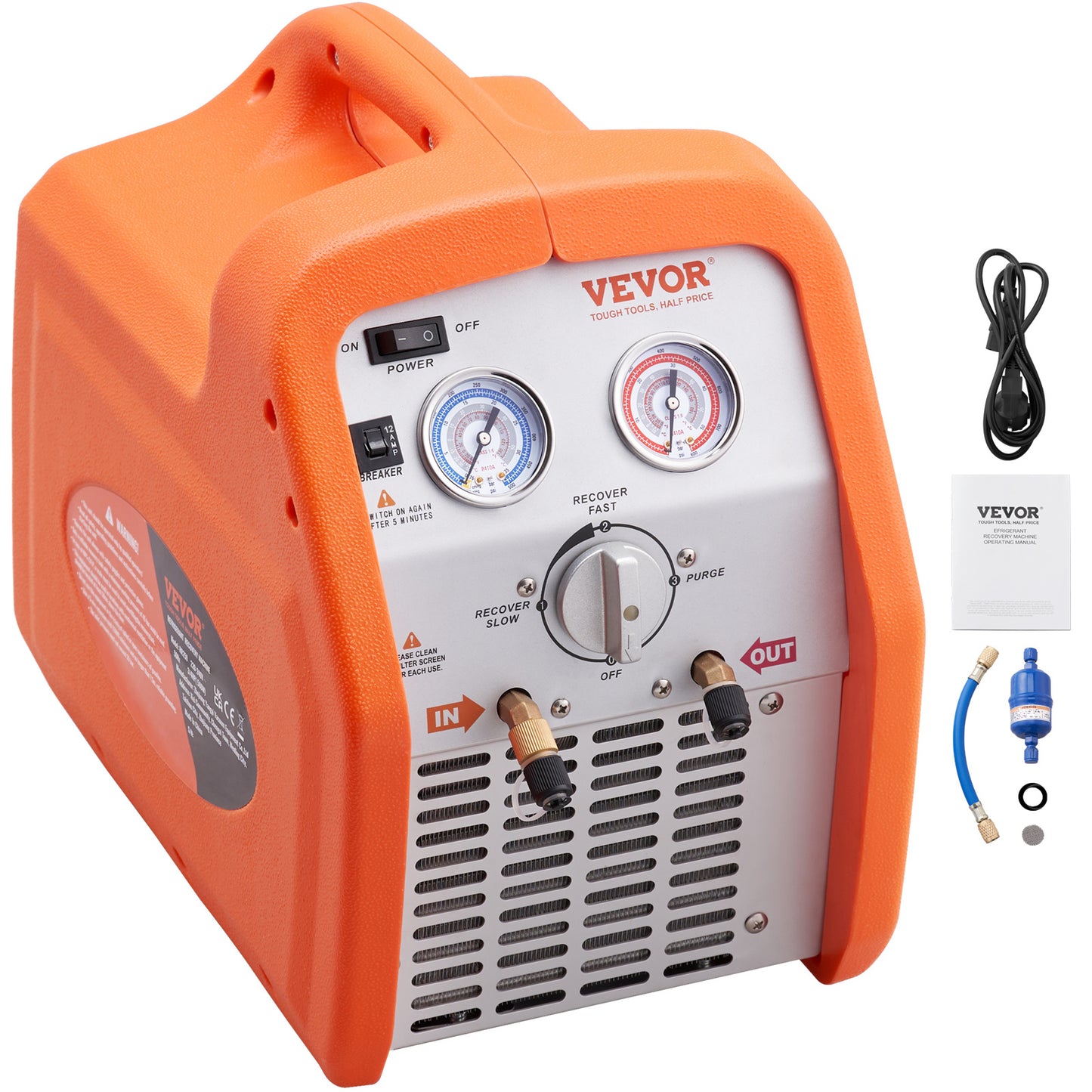 Koelmiddelafzuiger – Koelmiddelterugwinmachine – Refrigerant Recovery Machine – AC Terugwinapparaat – Koelgas Terugwinmachine – Compact en Lichtgewicht – Hoge Drukbeveiliging 220-240V