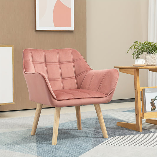 Fauteuil – Relaxfauteuil – Loungefauteuil – Draaifauteuil – Oorfauteuil – Fluweelachtig – Verhogende metalen poten – Scandinavisch design – Compact 68,5x61x72,5 cm