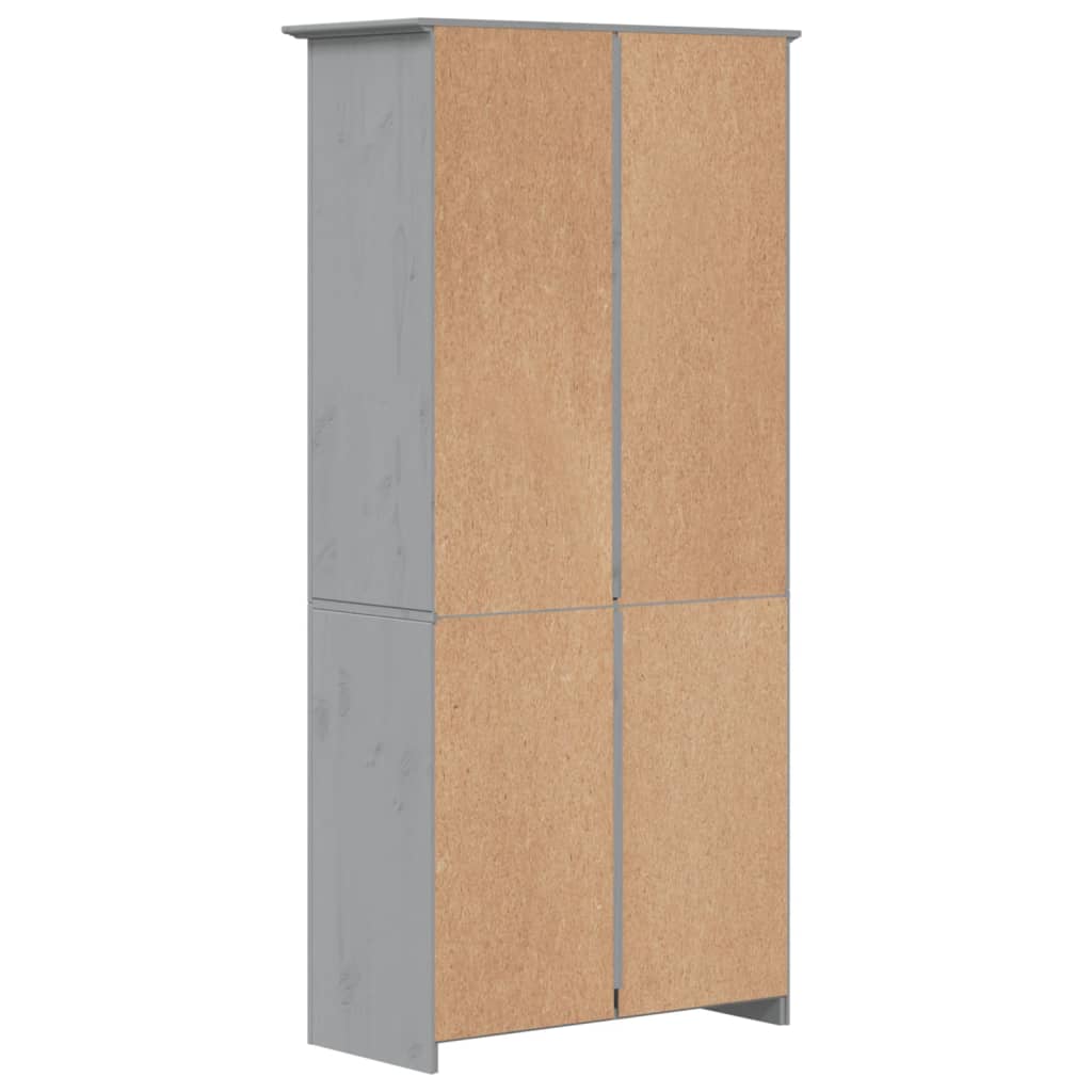 Boekenkast – Boekplank – Boekenrek – Opbergkast – Boekmeubel – Massief Grenenhout – 5 Planken – Grijs