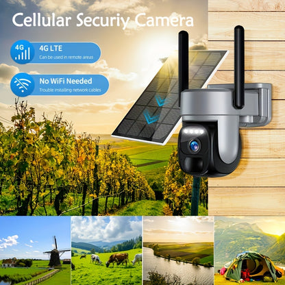 Draadloze Beveiligingscamera – Wifi-Vrije Camera – Buitencamera – Bewegingssensor – 360° Zicht – 8000 mAh Batterij – 1296p HD Nachtvisie