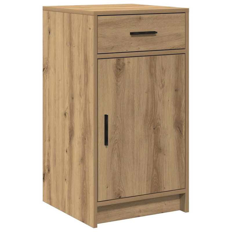 Opbergkast – Opbergmeubel – Ladekast – Badkamerkast – Kaptafel – Bruin Eikenfineer – Compact 50x41x135 cm – Duurzaam Plaatmateriaal