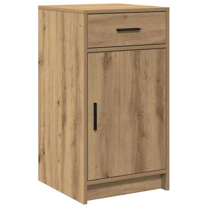 Opbergkast – Opbergmeubel – Ladekast – Badkamerkast – Kaptafel – Bruin Eikenfineer – Compact 50x41x135 cm – Duurzaam Plaatmateriaal