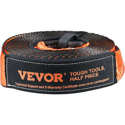 Trekband – Sjorband – Spanband – Sleepband – Off-Road Recovery Kit – Krachtige Polyester Banden 30.000 lb – Roestvrije Stalen D-Ringen 44.092 lb