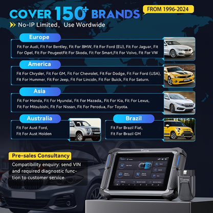 OBD2 Diagnose Tool – Autoscanner – Foutcode Lezer – Voertuigscanner – Wi-Fi Scanner – Draadloze Verbinding tot 100m – 36+ Onderhoudsfuncties & ECU Codering