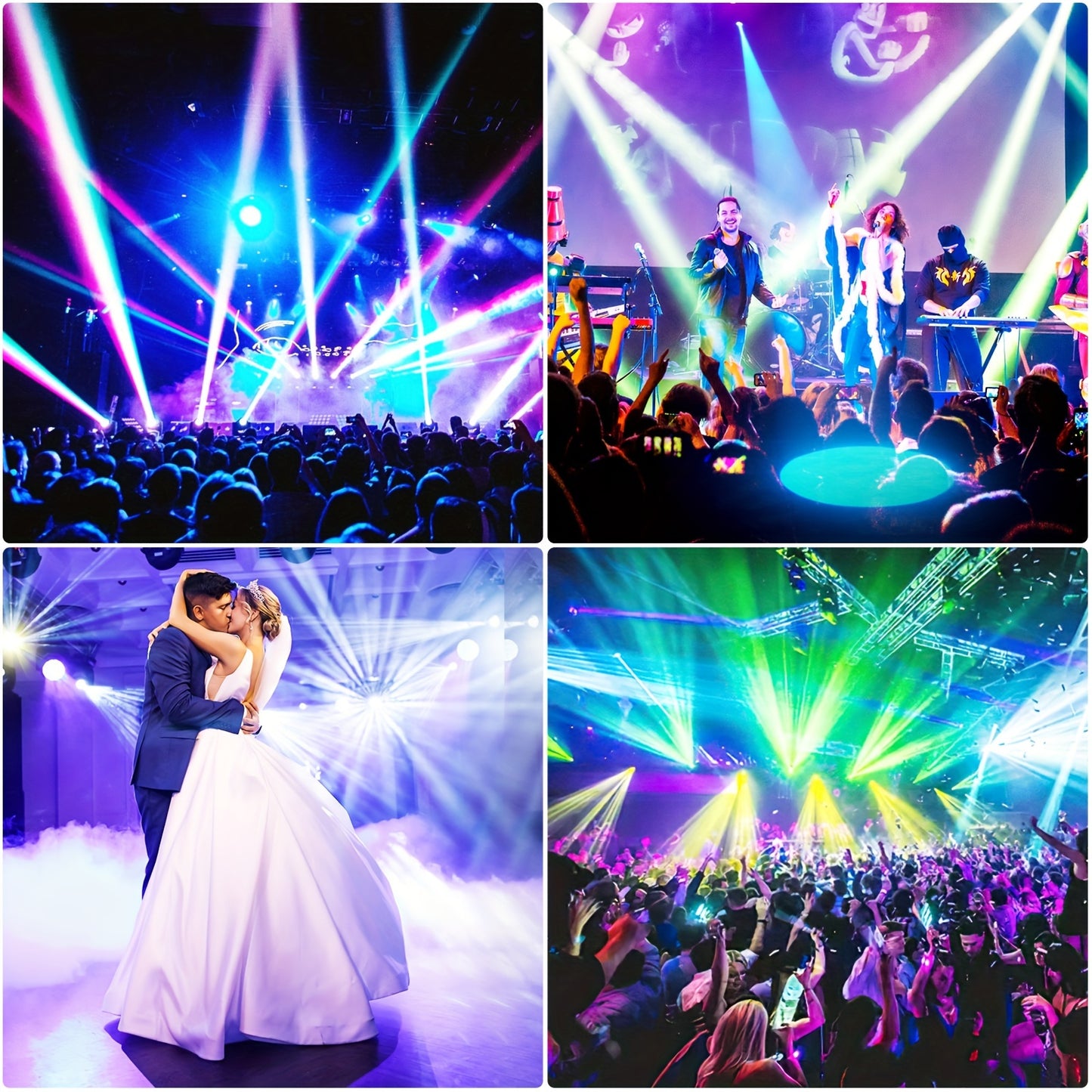 Movinghead Verlichting – LED Moving Head – DJ Licht – Disco Spot – Podiumverlichting – 2x120W RGBW LED – 8 Gobo Patronen – DMX Besturing – Draaibare Kop 540° X-as