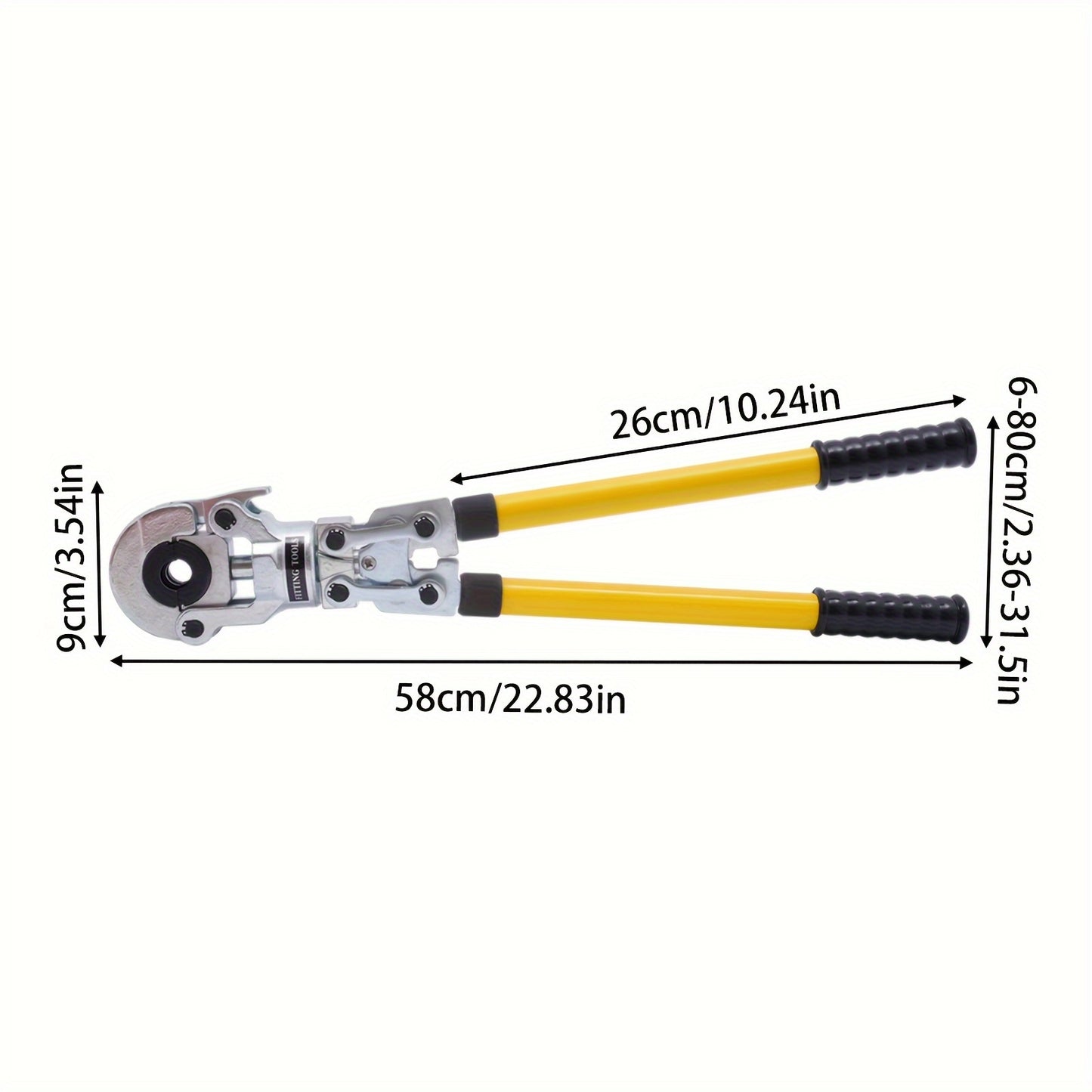 Buig- En Pers Tang – Krimptang – Pijpenpers – Slangknijper – PEX Tang – Handgereedschap – 16-32mm Kalibratie – Draagkoffer En Versterkte Hendel – Rood