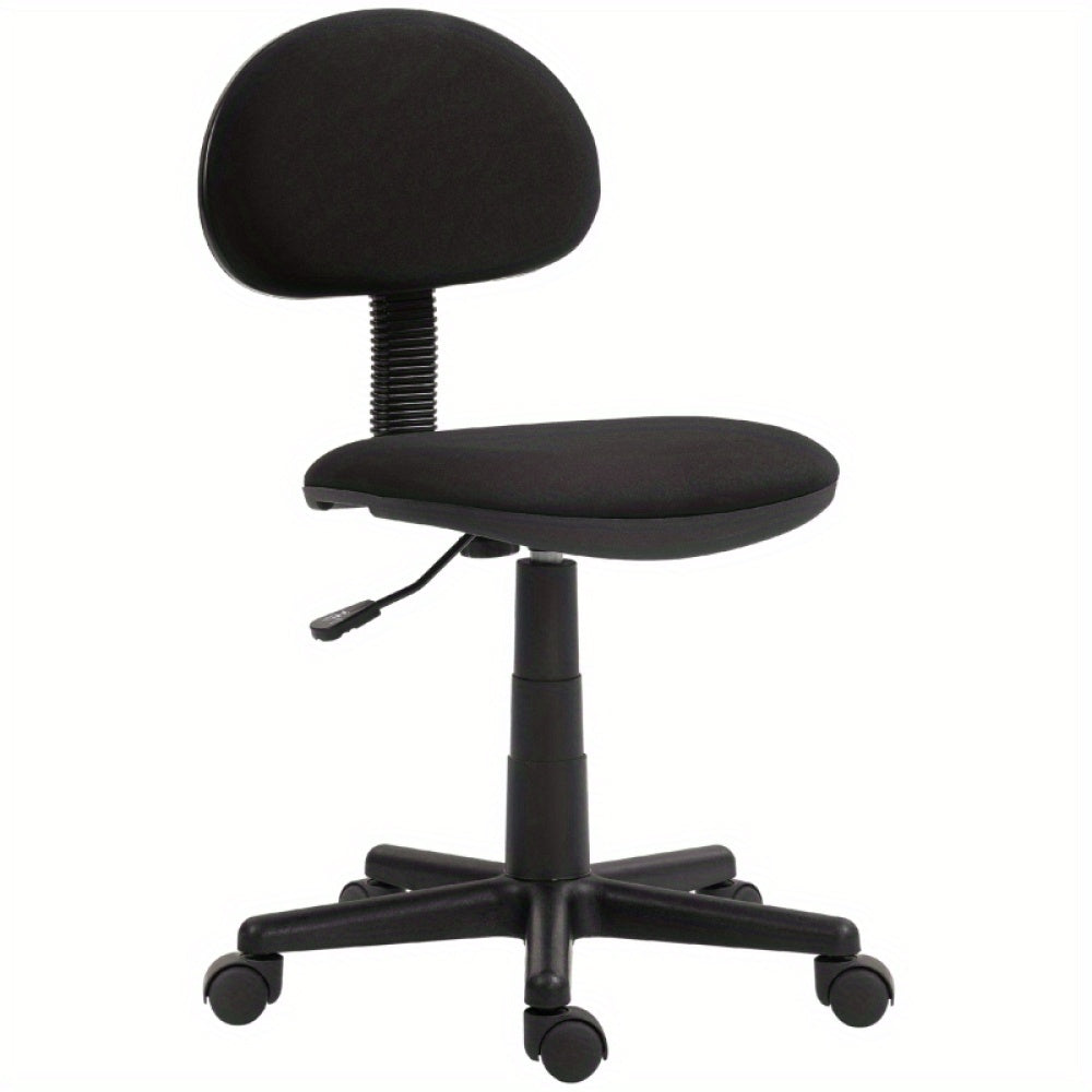 Bureaustoel – Ergonomische Stoel – Office Chair – Draaistoel – Computerstoel – Verstelbaar in Hoogte – Elastische Stof – Zwart – Comfortabele Zitervaring – Compact & Ruimtebesparend
