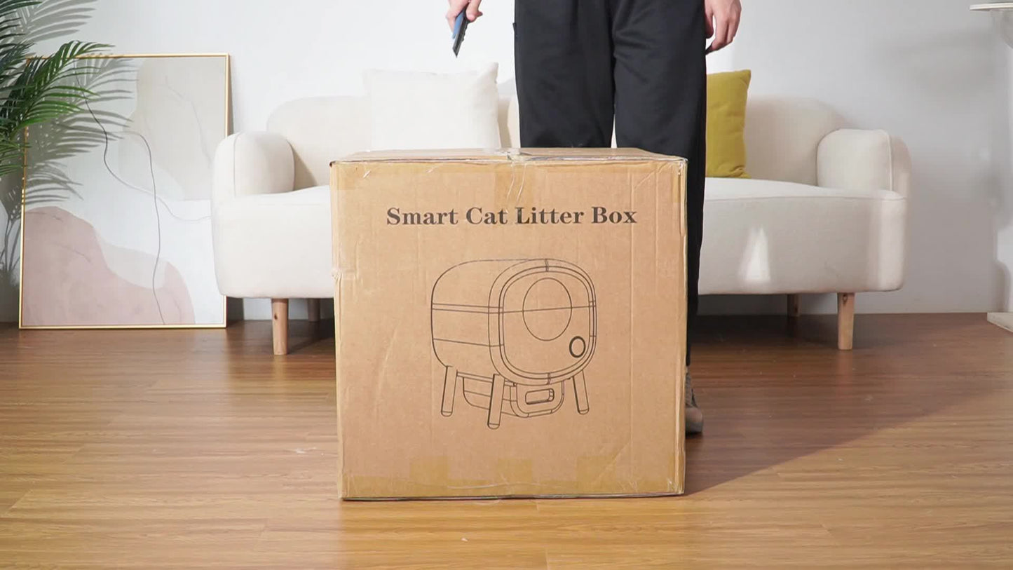 Kattenbak – Kattentoilet – Kattenbak Zelfreinigend – Kattenbak Automatisch – Kattenbak Met App – Groot Volume 76L – Infraroodsensor & LED-verlichting