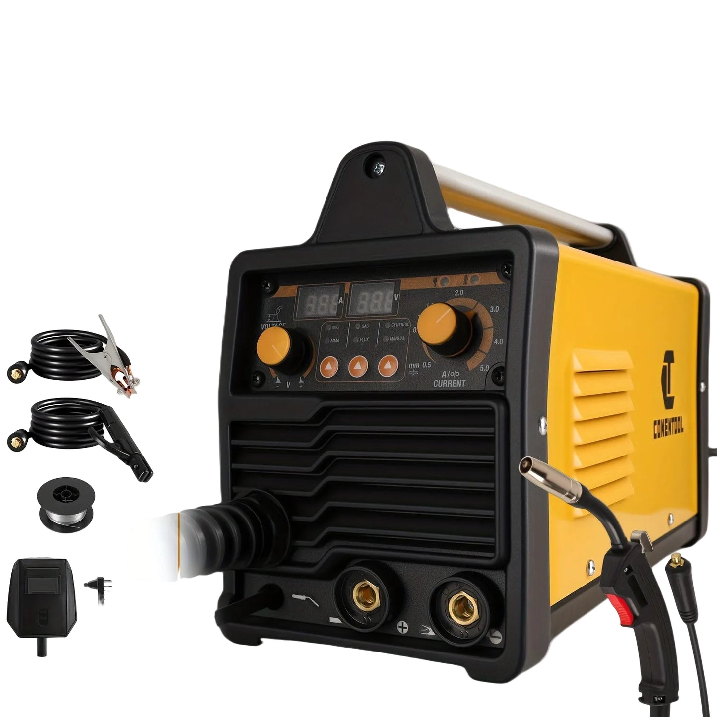 4-in-1 Lasmachine – MIG Lasser – TIG Lasser – ARC Lasser – Stick Lasser – Gele Variant – Draagbaar & Compact – Digitaal Display