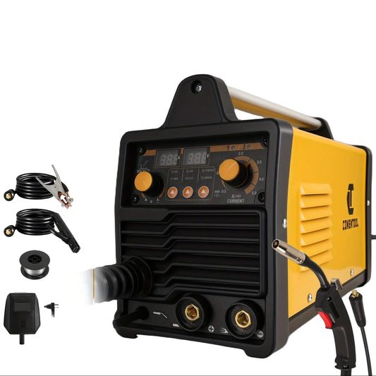 4-in-1 Lasmachine – MIG Lasser – TIG Lasser – ARC Lasser – Stick Lasser – Gele Variant – Draagbaar & Compact – Digitaal Display