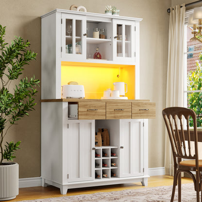 Dressoir – Sideboard – Opbergkast – Kast – Commode – Modern Wit – Verstelbare Planken – Duurzame Stevige Constructie