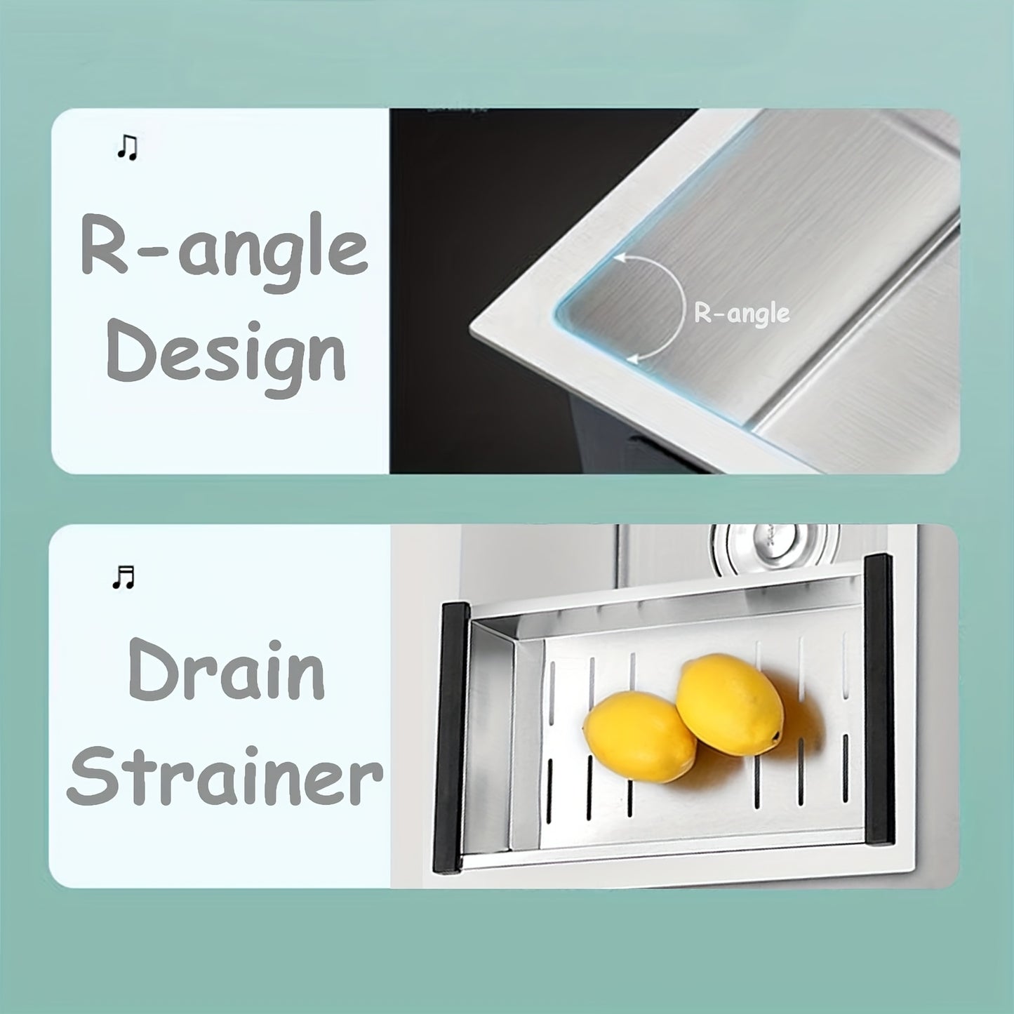A Variety of Sinks Including Stainless Steel Sink, Handmade Sink, Sink with Rotating And Extendable Faucet, Sink with Drain Basket And Soap Dispenser, Kitchen Sink, And Bar Sink.
