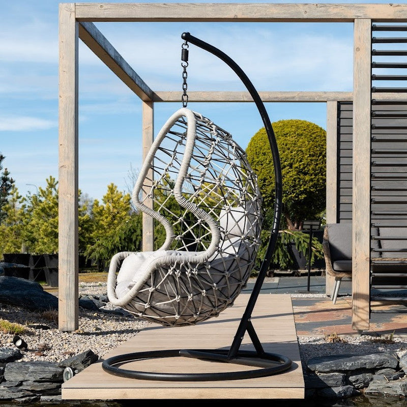 Hangende Coconstoel – Tuinstoel – Hangstoel – Relaxstoel – Outdoor Loungestoel – Weerbestendig Metalen Frame – Comfortabele Afneembare Kussens