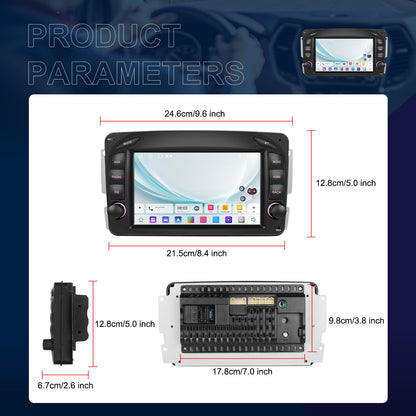 Autoradio – Car Radio – Auto Stereo – Multimedia Speler – In-Dash Radio – 7-Inch HD Touchscreen – Android 15 OS – Draadloze CarPlay & GPS WiFi