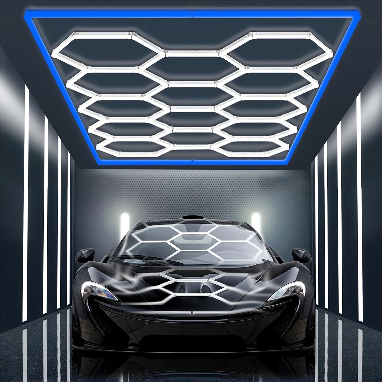 Hexagon LED Plafondlamp – LED Panelen – Garageverlichting – Werkplaatslamp – Studioverlichting – 14 Stuks – 680W 72420 Lumen – Koel Wit 6500K